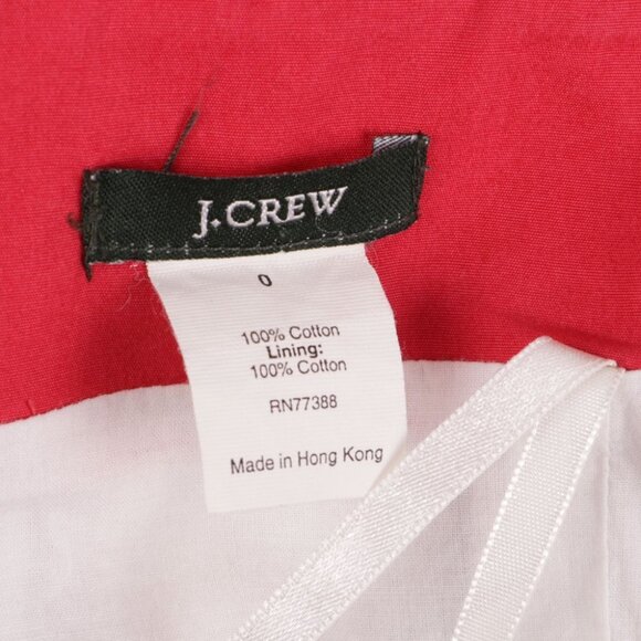 J.Crew Strapless A-Line Dress Cotton Tropical Pineapple Floral Y2K White Black - Picture 4 of 8